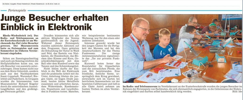 Bericht der Glocke vom 16.08.2016