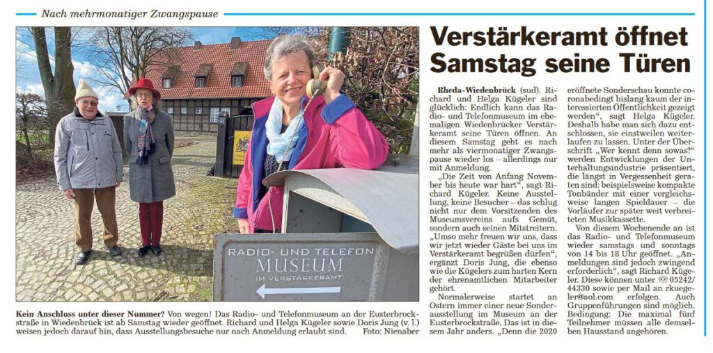 Bericht aus der Glocke vom 19.03.2021